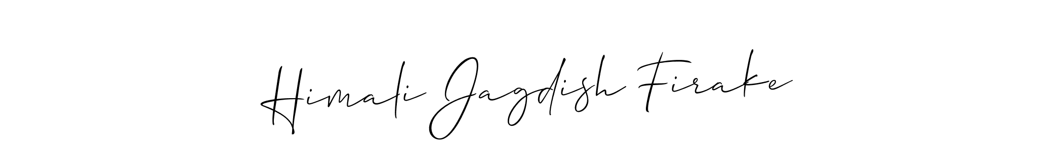 Create a beautiful signature design for name Himali Jagdish Firake. With this signature (Allison_Script) fonts, you can make a handwritten signature for free. Himali Jagdish Firake signature style 2 images and pictures png