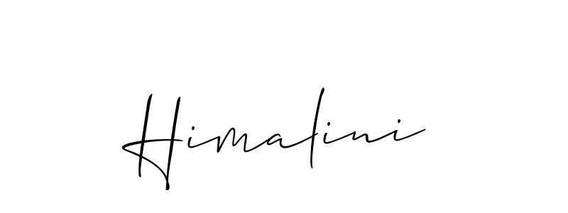 Use a signature maker to create a handwritten signature online. With this signature software, you can design (Allison_Script) your own signature for name Himalini. Himalini signature style 2 images and pictures png
