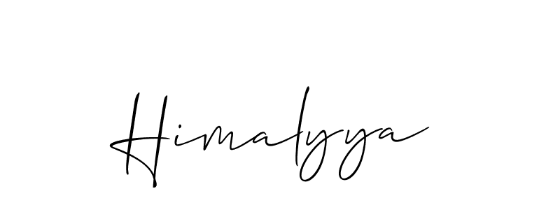 Make a beautiful signature design for name Himalyya. With this signature (Allison_Script) style, you can create a handwritten signature for free. Himalyya signature style 2 images and pictures png