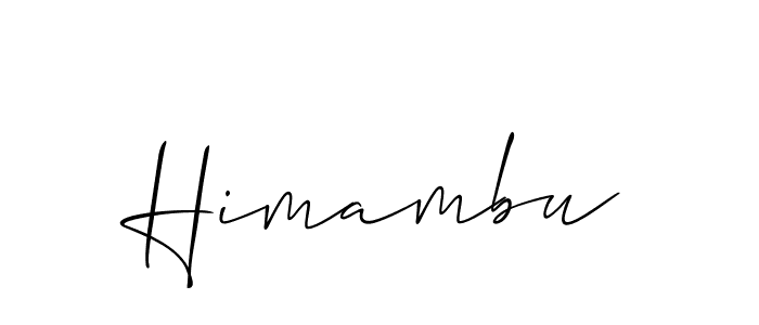 The best way (Allison_Script) to make a short signature is to pick only two or three words in your name. The name Himambu include a total of six letters. For converting this name. Himambu signature style 2 images and pictures png