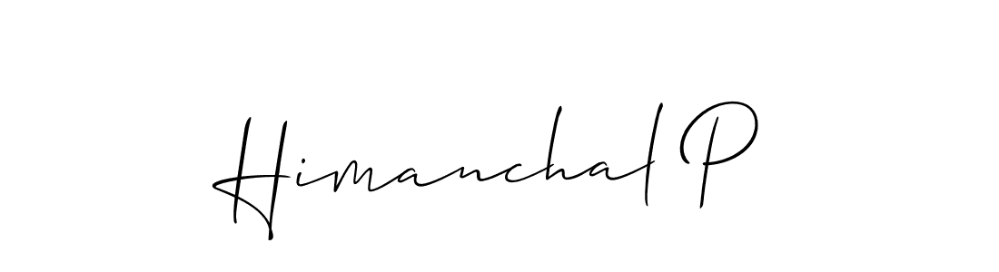 Himanchal P stylish signature style. Best Handwritten Sign (Allison_Script) for my name. Handwritten Signature Collection Ideas for my name Himanchal P. Himanchal P signature style 2 images and pictures png