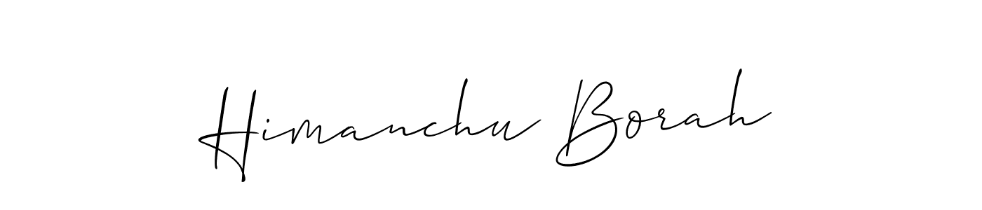 Allison_Script is a professional signature style that is perfect for those who want to add a touch of class to their signature. It is also a great choice for those who want to make their signature more unique. Get Himanchu Borah name to fancy signature for free. Himanchu Borah signature style 2 images and pictures png