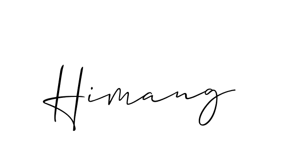 How to make Himang signature? Allison_Script is a professional autograph style. Create handwritten signature for Himang name. Himang signature style 2 images and pictures png