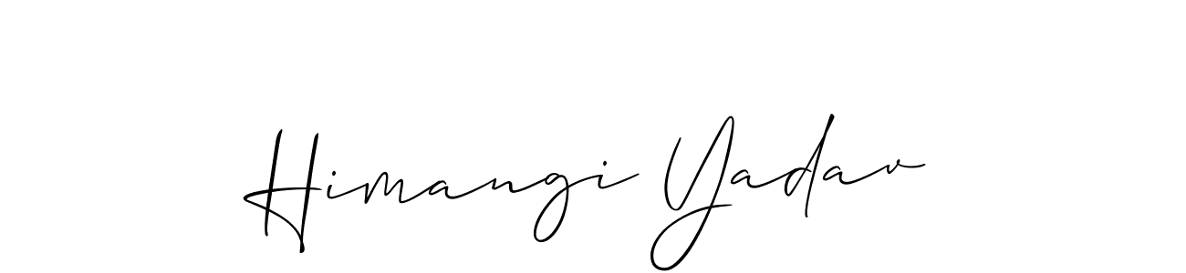 Use a signature maker to create a handwritten signature online. With this signature software, you can design (Allison_Script) your own signature for name Himangi Yadav. Himangi Yadav signature style 2 images and pictures png