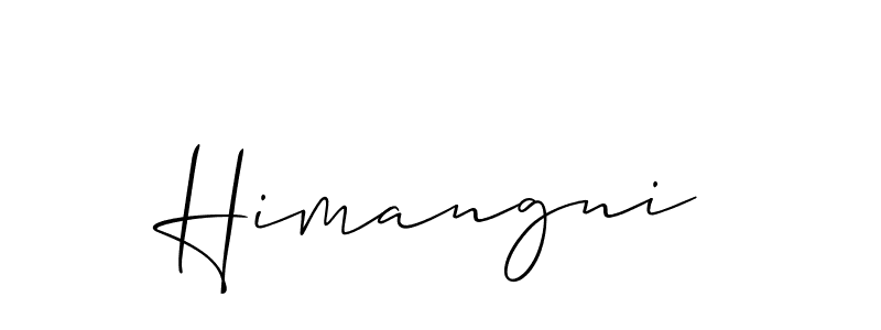 Create a beautiful signature design for name Himangni. With this signature (Allison_Script) fonts, you can make a handwritten signature for free. Himangni signature style 2 images and pictures png