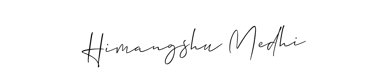 Make a short Himangshu Medhi signature style. Manage your documents anywhere anytime using Allison_Script. Create and add eSignatures, submit forms, share and send files easily. Himangshu Medhi signature style 2 images and pictures png