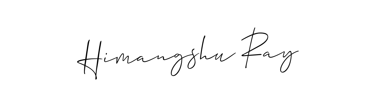 You should practise on your own different ways (Allison_Script) to write your name (Himangshu Ray) in signature. don't let someone else do it for you. Himangshu Ray signature style 2 images and pictures png