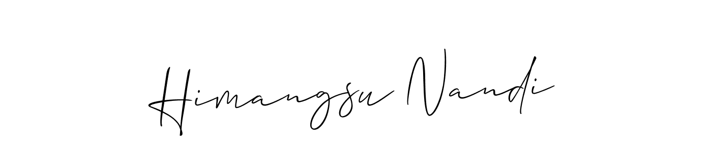 Create a beautiful signature design for name Himangsu Nandi. With this signature (Allison_Script) fonts, you can make a handwritten signature for free. Himangsu Nandi signature style 2 images and pictures png