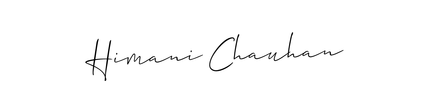 Similarly Allison_Script is the best handwritten signature design. Signature creator online .You can use it as an online autograph creator for name Himani Chauhan. Himani Chauhan signature style 2 images and pictures png