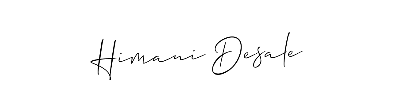 Allison_Script is a professional signature style that is perfect for those who want to add a touch of class to their signature. It is also a great choice for those who want to make their signature more unique. Get Himani Desale name to fancy signature for free. Himani Desale signature style 2 images and pictures png