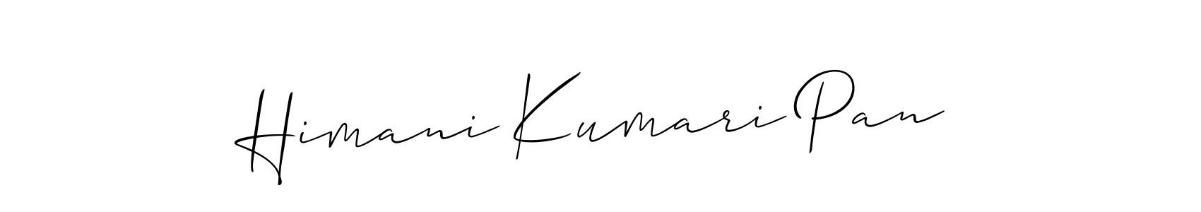 How to Draw Himani Kumari Pan signature style? Allison_Script is a latest design signature styles for name Himani Kumari Pan. Himani Kumari Pan signature style 2 images and pictures png