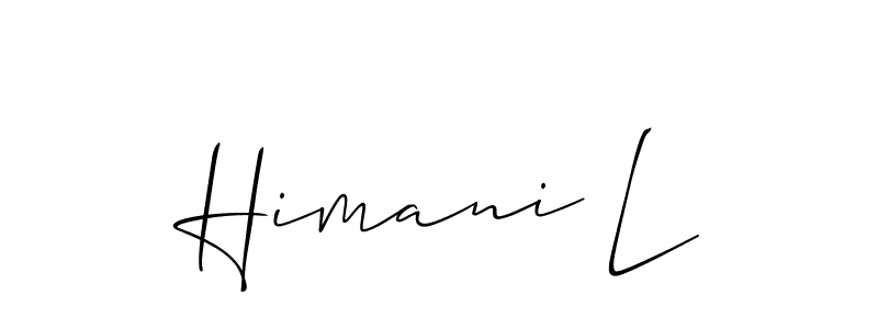 Make a beautiful signature design for name Himani L. Use this online signature maker to create a handwritten signature for free. Himani L signature style 2 images and pictures png