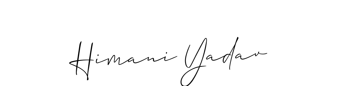 How to make Himani Yadav name signature. Use Allison_Script style for creating short signs online. This is the latest handwritten sign. Himani Yadav signature style 2 images and pictures png