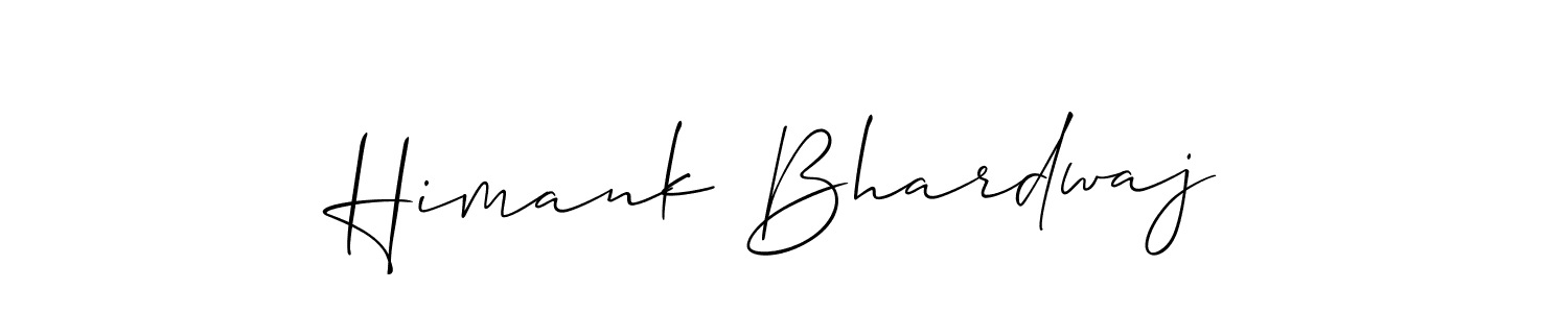 How to Draw Himank Bhardwaj signature style? Allison_Script is a latest design signature styles for name Himank Bhardwaj. Himank Bhardwaj signature style 2 images and pictures png