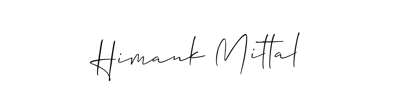 if you are searching for the best signature style for your name Himank Mittal. so please give up your signature search. here we have designed multiple signature styles  using Allison_Script. Himank Mittal signature style 2 images and pictures png