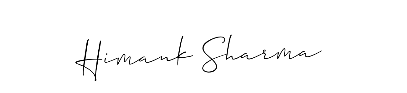 Himank Sharma stylish signature style. Best Handwritten Sign (Allison_Script) for my name. Handwritten Signature Collection Ideas for my name Himank Sharma. Himank Sharma signature style 2 images and pictures png