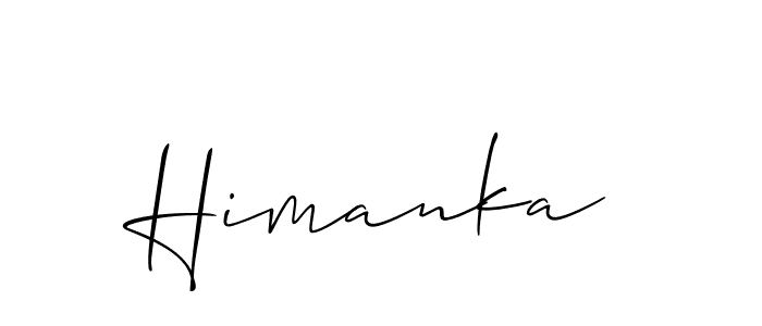 Similarly Allison_Script is the best handwritten signature design. Signature creator online .You can use it as an online autograph creator for name Himanka. Himanka signature style 2 images and pictures png