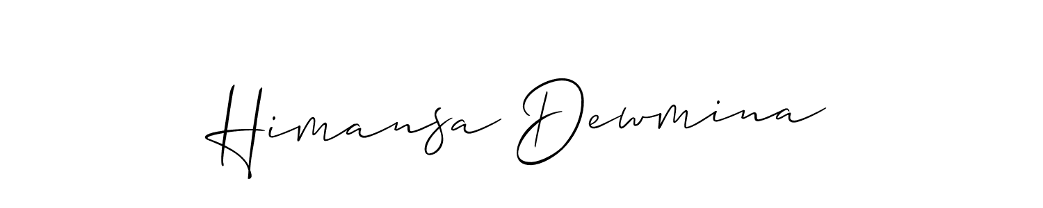 Design your own signature with our free online signature maker. With this signature software, you can create a handwritten (Allison_Script) signature for name Himansa Dewmina. Himansa Dewmina signature style 2 images and pictures png