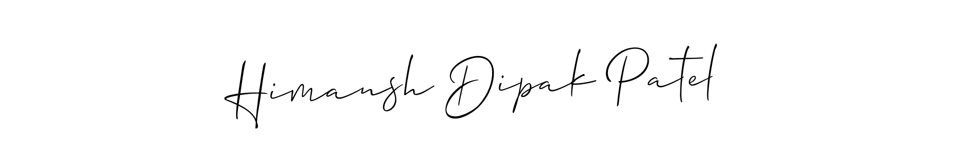 The best way (Allison_Script) to make a short signature is to pick only two or three words in your name. The name Himansh Dipak Patel include a total of six letters. For converting this name. Himansh Dipak Patel signature style 2 images and pictures png