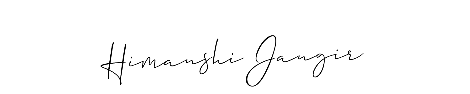 It looks lik you need a new signature style for name Himanshi Jangir. Design unique handwritten (Allison_Script) signature with our free signature maker in just a few clicks. Himanshi Jangir signature style 2 images and pictures png