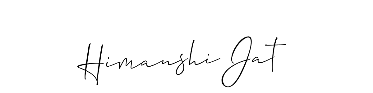 Also we have Himanshi Jat name is the best signature style. Create professional handwritten signature collection using Allison_Script autograph style. Himanshi Jat signature style 2 images and pictures png