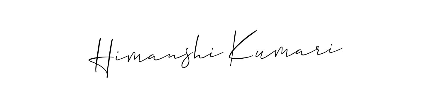 Design your own signature with our free online signature maker. With this signature software, you can create a handwritten (Allison_Script) signature for name Himanshi Kumari. Himanshi Kumari signature style 2 images and pictures png