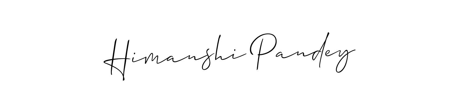 Use a signature maker to create a handwritten signature online. With this signature software, you can design (Allison_Script) your own signature for name Himanshi Pandey. Himanshi Pandey signature style 2 images and pictures png