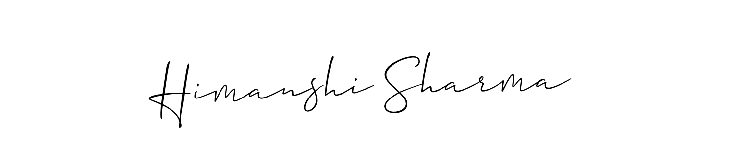 Make a beautiful signature design for name Himanshi Sharma. With this signature (Allison_Script) style, you can create a handwritten signature for free. Himanshi Sharma signature style 2 images and pictures png