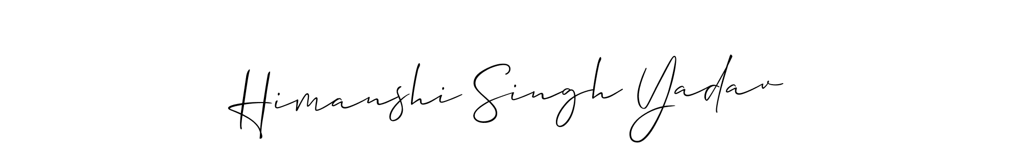 The best way (Allison_Script) to make a short signature is to pick only two or three words in your name. The name Himanshi Singh Yadav include a total of six letters. For converting this name. Himanshi Singh Yadav signature style 2 images and pictures png