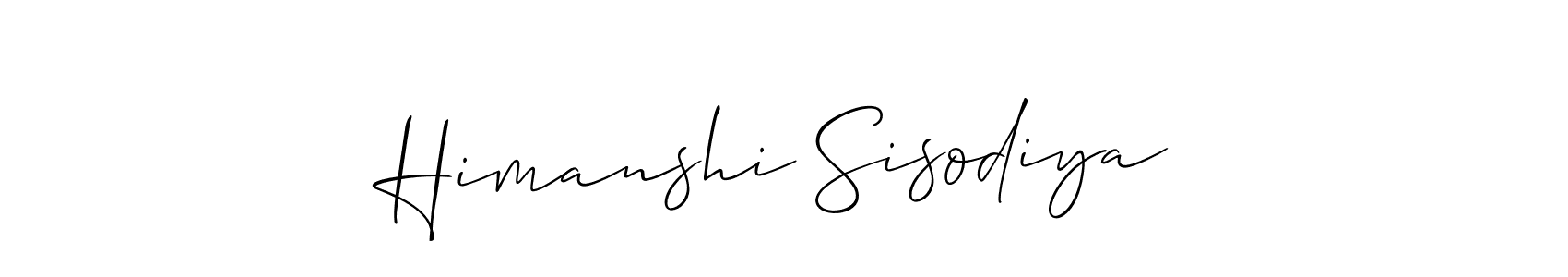 Himanshi Sisodiya stylish signature style. Best Handwritten Sign (Allison_Script) for my name. Handwritten Signature Collection Ideas for my name Himanshi Sisodiya. Himanshi Sisodiya signature style 2 images and pictures png