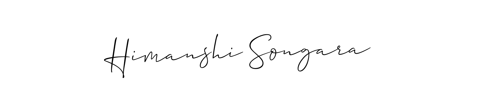 Make a beautiful signature design for name Himanshi Songara. With this signature (Allison_Script) style, you can create a handwritten signature for free. Himanshi Songara signature style 2 images and pictures png