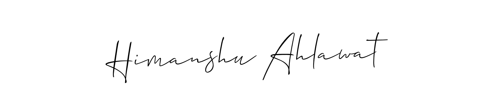 You should practise on your own different ways (Allison_Script) to write your name (Himanshu Ahlawat) in signature. don't let someone else do it for you. Himanshu Ahlawat signature style 2 images and pictures png