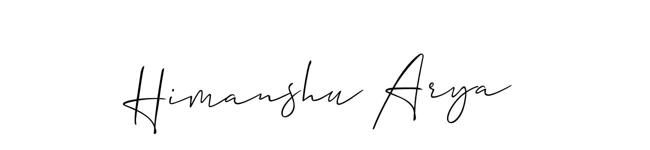 How to make Himanshu Arya signature? Allison_Script is a professional autograph style. Create handwritten signature for Himanshu Arya name. Himanshu Arya signature style 2 images and pictures png