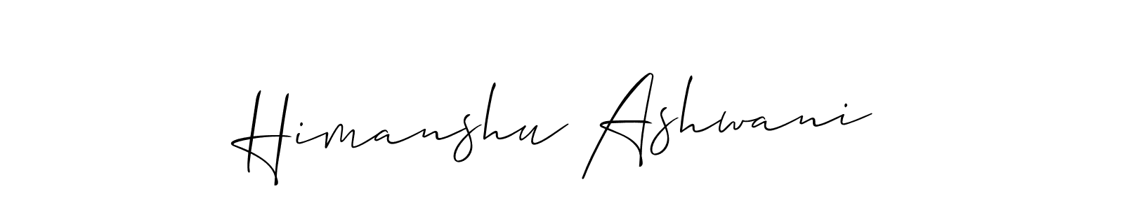 Design your own signature with our free online signature maker. With this signature software, you can create a handwritten (Allison_Script) signature for name Himanshu Ashwani. Himanshu Ashwani signature style 2 images and pictures png