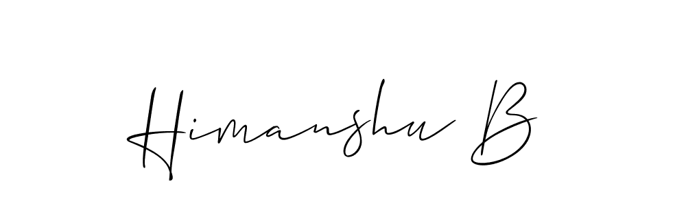 How to Draw Himanshu B signature style? Allison_Script is a latest design signature styles for name Himanshu B. Himanshu B signature style 2 images and pictures png