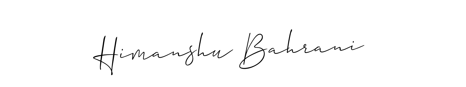 Make a beautiful signature design for name Himanshu Bahrani. With this signature (Allison_Script) style, you can create a handwritten signature for free. Himanshu Bahrani signature style 2 images and pictures png