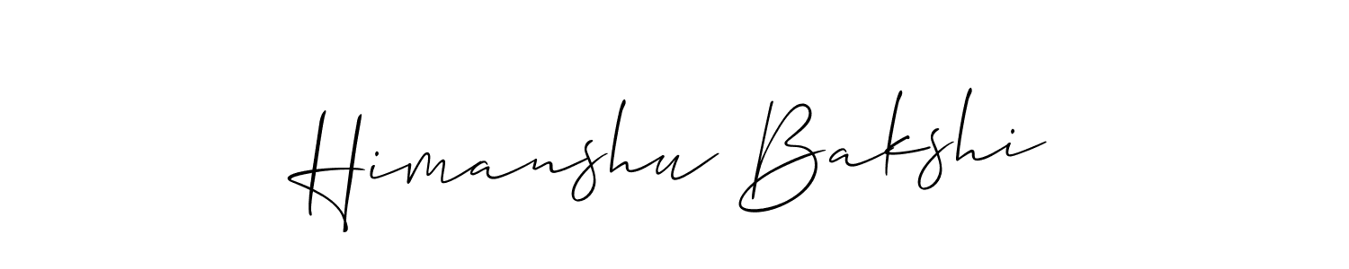if you are searching for the best signature style for your name Himanshu Bakshi. so please give up your signature search. here we have designed multiple signature styles  using Allison_Script. Himanshu Bakshi signature style 2 images and pictures png