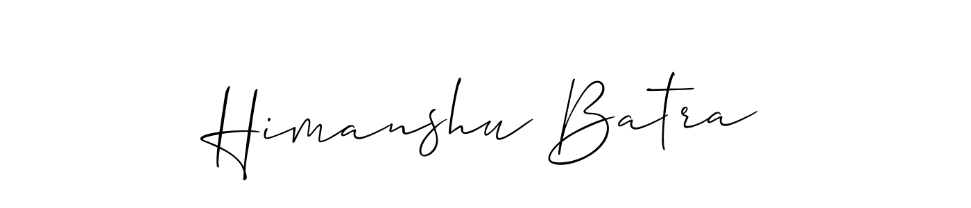 How to make Himanshu Batra name signature. Use Allison_Script style for creating short signs online. This is the latest handwritten sign. Himanshu Batra signature style 2 images and pictures png