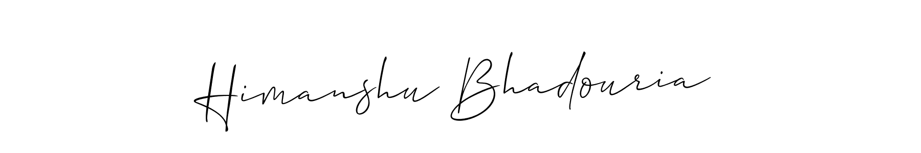 It looks lik you need a new signature style for name Himanshu Bhadouria. Design unique handwritten (Allison_Script) signature with our free signature maker in just a few clicks. Himanshu Bhadouria signature style 2 images and pictures png