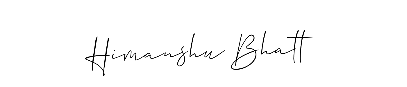 Himanshu Bhatt stylish signature style. Best Handwritten Sign (Allison_Script) for my name. Handwritten Signature Collection Ideas for my name Himanshu Bhatt. Himanshu Bhatt signature style 2 images and pictures png