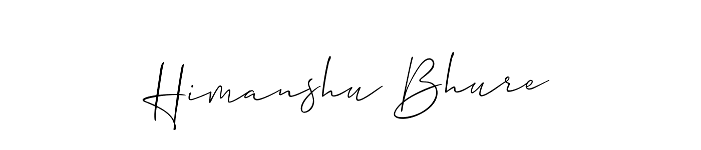 You should practise on your own different ways (Allison_Script) to write your name (Himanshu Bhure) in signature. don't let someone else do it for you. Himanshu Bhure signature style 2 images and pictures png