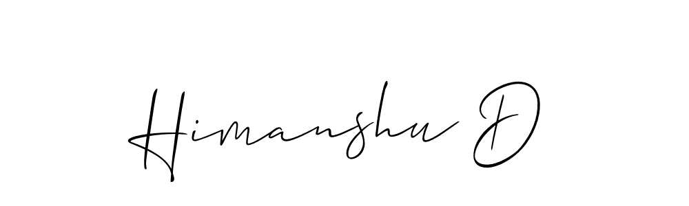 It looks lik you need a new signature style for name Himanshu D. Design unique handwritten (Allison_Script) signature with our free signature maker in just a few clicks. Himanshu D signature style 2 images and pictures png