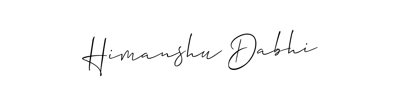 How to make Himanshu Dabhi signature? Allison_Script is a professional autograph style. Create handwritten signature for Himanshu Dabhi name. Himanshu Dabhi signature style 2 images and pictures png