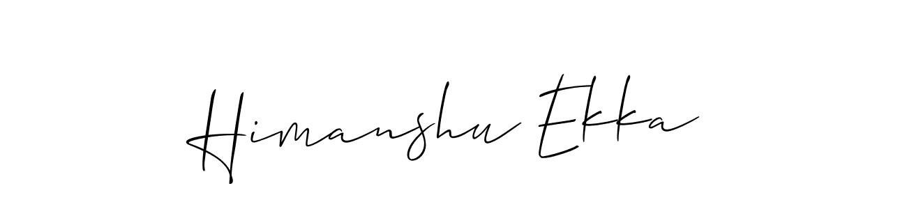 Also we have Himanshu Ekka name is the best signature style. Create professional handwritten signature collection using Allison_Script autograph style. Himanshu Ekka signature style 2 images and pictures png