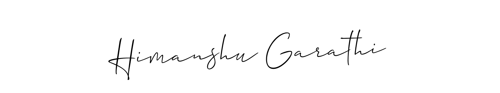 Design your own signature with our free online signature maker. With this signature software, you can create a handwritten (Allison_Script) signature for name Himanshu Garathi. Himanshu Garathi signature style 2 images and pictures png