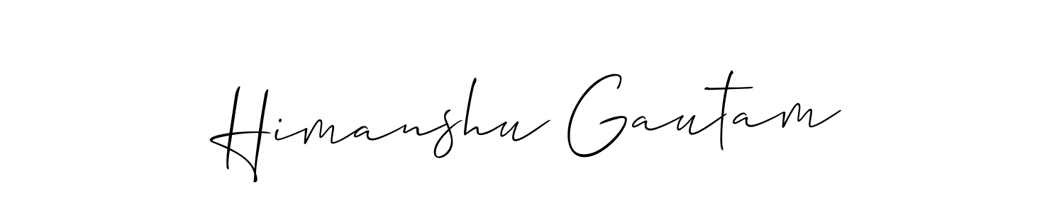 Make a beautiful signature design for name Himanshu Gautam. With this signature (Allison_Script) style, you can create a handwritten signature for free. Himanshu Gautam signature style 2 images and pictures png