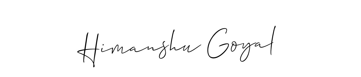 Himanshu Goyal stylish signature style. Best Handwritten Sign (Allison_Script) for my name. Handwritten Signature Collection Ideas for my name Himanshu Goyal. Himanshu Goyal signature style 2 images and pictures png