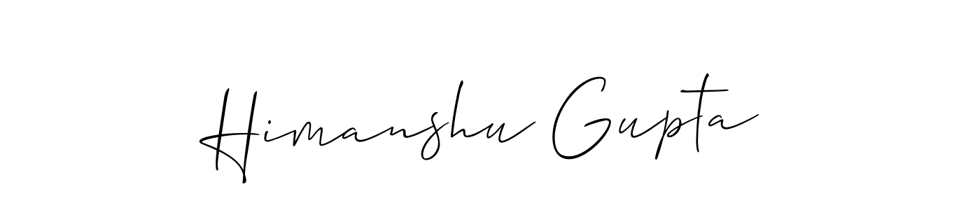 How to make Himanshu Gupta name signature. Use Allison_Script style for creating short signs online. This is the latest handwritten sign. Himanshu Gupta signature style 2 images and pictures png