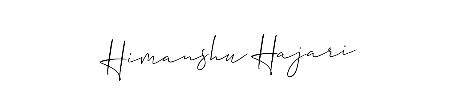 Similarly Allison_Script is the best handwritten signature design. Signature creator online .You can use it as an online autograph creator for name Himanshu Hajari. Himanshu Hajari signature style 2 images and pictures png