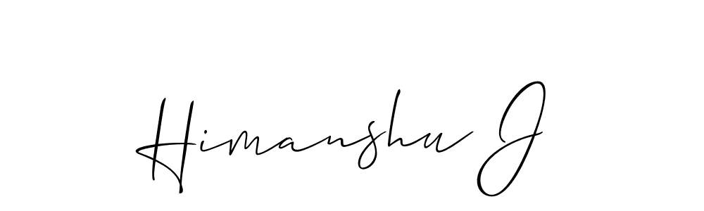 Also we have Himanshu J name is the best signature style. Create professional handwritten signature collection using Allison_Script autograph style. Himanshu J signature style 2 images and pictures png